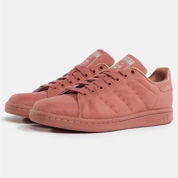 Adidas Stan Smith Pink Satin Sneakers Women’s Size 10.5 - Rare Colorway - Picture 1 of 12